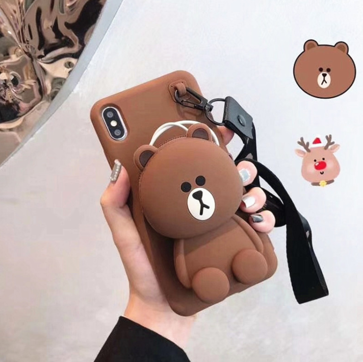 Brown Bear and Cony Rabbit Silicone Phone Cases