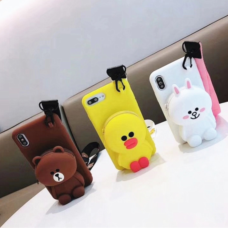 Brown Bear and Cony Rabbit Silicone Phone Cases